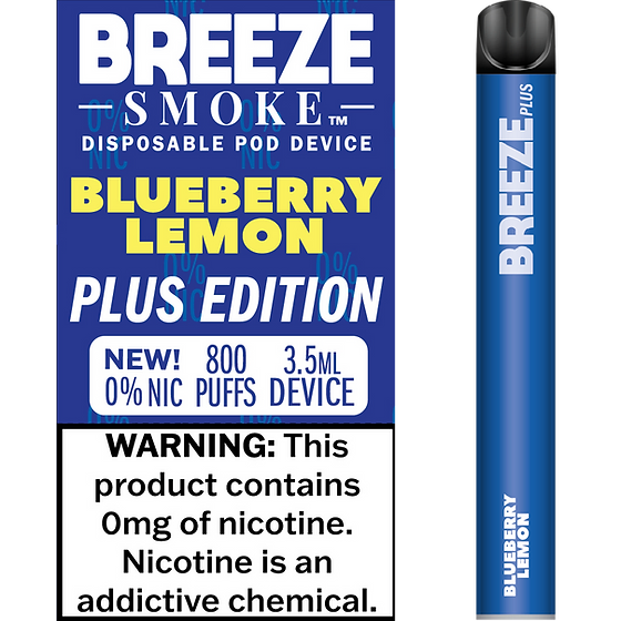 Breeze Plus Blueberry Lemon – Disposable Vape Flavors